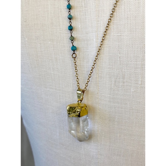 Crystal Necklace with Turquoise - Picture 3 of 5